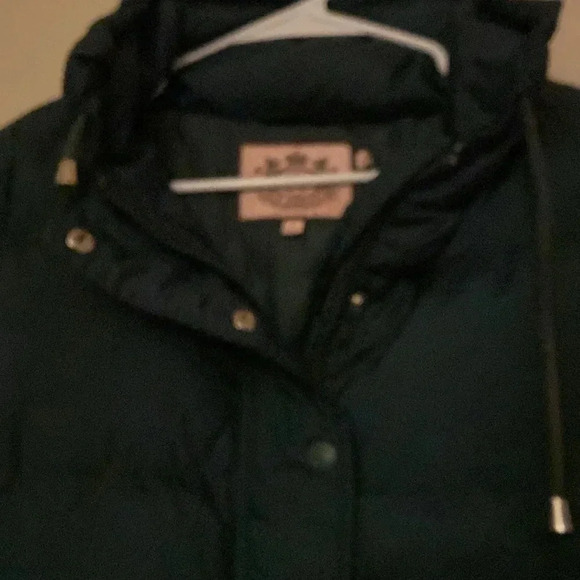 Juicy Couture y2k womens emerald Greenmount puffer down jacket- small - zip+snap - Picture 3 of 8